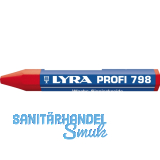 LYRA Wachskreide 798 Sechskantform rot Inhalt 12 St�ck