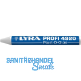 LYRA Wachskreide 4920 Plast-O-Glas runde Form wei� Inhalt 12 St�ck
