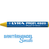 LYRA Wachskreide 4920 Plast-O-Glas runde Form gelb Inhalt 12 St�ck