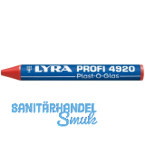 LYRA Wachskreide 4920 Plast-O-Glas runde Form rot Inhalt 12 St�ck