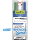 PICA Ersatzminen-Set permanent blau/wei�/gr�n wasserstrahlfest