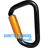 KRATOS Karabiner Aluminium keylock schwarz �ffnungsweite 19,5 mm