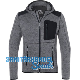 K�BLER Strickjacke Light Form 1441 mittelgrau/schwarz L