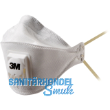 3M Feinstaubmaske 9312+ Filterklasse P1mit Ausatemventil Gummiband gelb