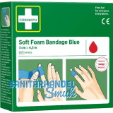 CEDERROTH Soft Foam Bandage Rolle Farbe blau L�nge 450 cm Breite 3 cm