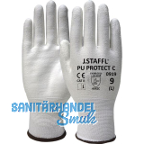 STAFFL Schnitt-Schutzhandschuh PU Protect C wei� Gr��e 8