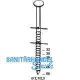 ALSAFIX Ringnut-Nagelrollen gerillt C21 2,3 x 35 mm blank Drahtgebunden 16 Grad