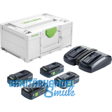 FESTOOL Akku-Starterset SYS 18 Volt / 4x 4,0 Ah TCL 6 DUO