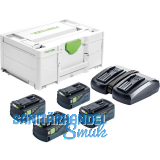 FESTOOL Akku-Starterset SYS 18 Volt / 4x 5,0 Ah TCL 6 DUO