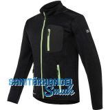 K�BLER Strickjacke Form 1441 schwarz/neongr�n M