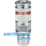 JWL Stahlkupplung DN 7,8 mit PUR Anschluss 9,5x13,5 mm