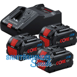 BOSCH Akku-Starterkit ProCore 18 Volt / 3 x 8 Ah Akkus u. Ladeger�t GAL 1880