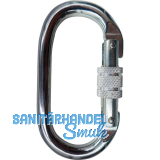 TEUFELBERGER Schraub-Karabiner Stahl Oval SL Silber �ffnungsweite 18 mm