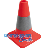 Leitkegel aus PVC 35 cm rot/wei� tagesleuchtend