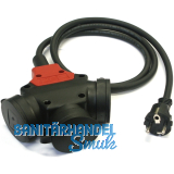PCE Verl�ngerungskabel 3-fach H07RN-F 3G1.5 L�nge 1.5 m IP44