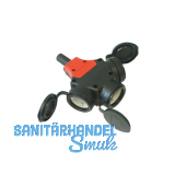 PCE Gummih�ngekupplung 3-fach 16 Ampere 250 Volt IP44