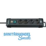 BRENNENSTUHL 4-fach Verteiler schwarz mit Schalter L�nge 325 mm