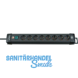 BRENNENSTUHL 8-fach Verteiler schwarz mit Schalter L�nge 490 mm
