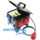 PCE Mobilverteiler Vollgummi Spitz tragbar 5G2,5 4x250V/2x400V+FI IP44