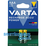 VARTA Batterie Recharge Akku Power HR03/AAA 1,2 Volt (2 St)