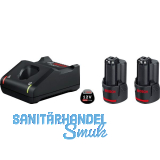 BOSCH Akku-Starterkit 12 Volt / 2 St�ck 3,0 Ah Akkus und Ladeger�t GAL12V-40