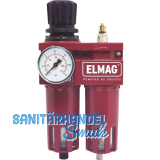 Druckluft Wartungseinheit mit Filter, Regler und �ler Anschlussgewinde 1/4"