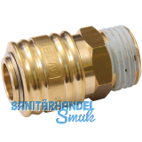 Euro Druckluft Kupplung aus Messing mit Au�engewinde 3/8"