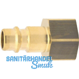 Euro Druckluft Stecknippel aus Messing mit Innengewinde 3/8"