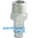 JWL Euro Druckluft Stecknippel aus Stahl mit Au�engewinde 3/8"