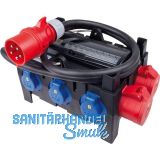 PCE Mobilverteiler Kunststoff Ischl tragbar 32A 6x250V/3x400V+FI IP44