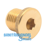Druckluft Blindstopfen mit AG 3/8" aus Messing