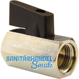 Kugelhahn mit beidseitigem IG 1/4" mit kurzem Hebel