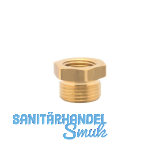 Druckluft Reduziernippel mit IG 3/8" und AG 1/2" aus Messing