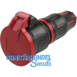 PCE Schutzkontaktkupplung KD TOPTAURUS2 Gummi 2-polig IP54 rot/schwarz