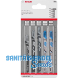 BOSCH Stichsägeblatt-Set Holz Metall Einnockenschaft 5-teilig BOSCH Stichsägeblatt-Set Holz Metall Einnockenschaft 5-teilig