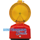 LED Baustellenleuchte gelb/gelbe Linse mit Blink- oder Dauerlicht