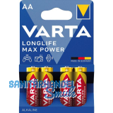 VARTA Batterie Longlife Max Power LR6/AA 1,5 Volt 4 St�ck