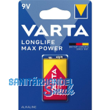 VARTA Batterie Longlife Max Power 9 Volt 1 St�ck