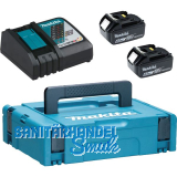 MAKITA Akku-Powerkit 18 Volt / 2 St�ck 6,0 Ah Akkus und Ladeger�t DC18RC