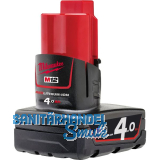 MILWAUKEE Akku / Ersatzakku M12 B4 12 Volt / 4,0 Ah Red Li-Ion