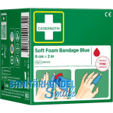 CEDERROTH Soft Foam Bandage Rolle Farbe blau L�nge 200 cm Breite 6 cm