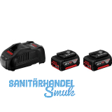 BOSCH Akku-Starterkit 18 Volt / 2 St�ck 5Ah Akkus und Ladeger�t GAL1880 CV