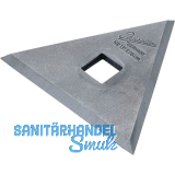 Farbkratzer Blatt dreikant aus Stahl zu Farbkratzergriff