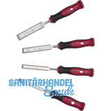 STUBAI Spezial-Stemmeisen-Satz mit 2K-Kunststoffheft 4-teilig