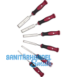 STUBAI Spezial-Stemmeisen-Satz mit 2K-Kunststoffheft 6-teilig