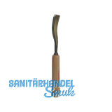 STUBAI Bildhauer-Stechbeitel geschliffen mit Holzheft Form 42 Breite 4 mm