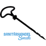 Knotenbohrer poliert mit lackiertem Griff Bohrer � 4 mm