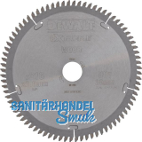 DEWALT Kreiss�geblatt HW � 216x2,6x30mm Z80 Trapezzahn/Flachzahn (TR/FZ) negativ