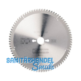 DEWALT Kreiss�geblatt HW � 260x2,6x30 mm Z80 Trapez/Flachzahn (TR/FZ) negativ