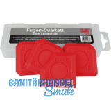 IRION Fugenspachtelset f�r Dichtstoffe verschiedene Formen 4-teilig